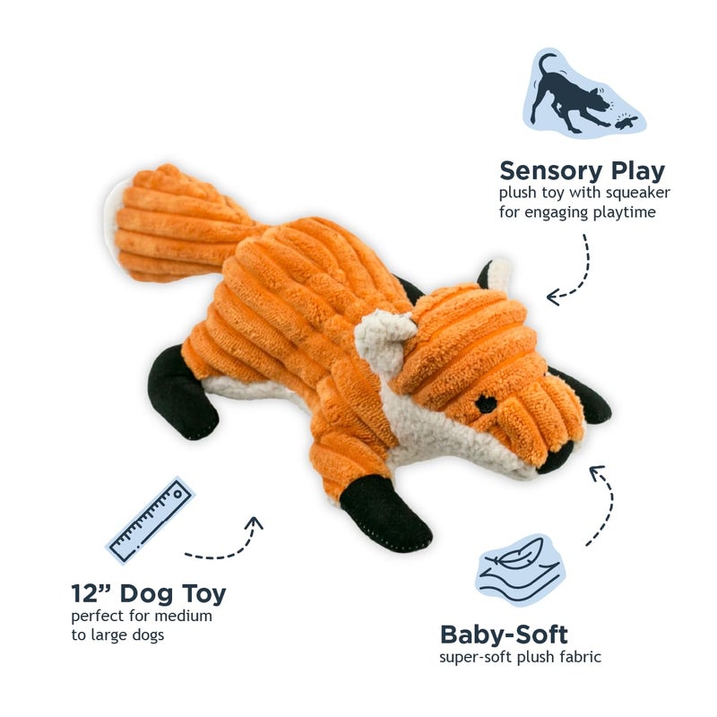 Tall Tails Fox with Squeaker Toy for Dogs - Image 2